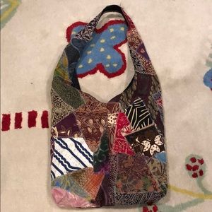 Cloth Collaged Shoulder Bag
